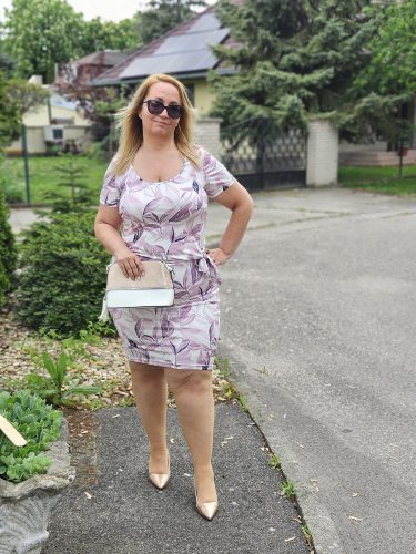 Crafty Clothes hidegselyem, rózsaszín levélmintás
