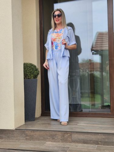Olga világoskék felső és nadrág szett