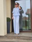 Olga világoskék felső és nadrág szett