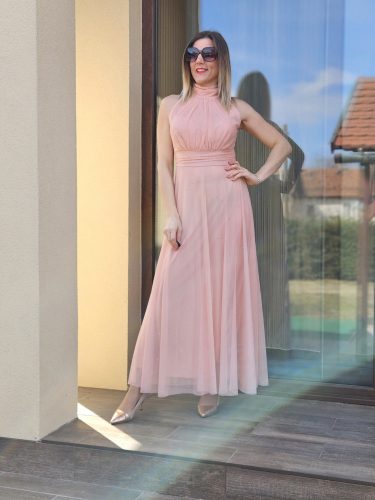 Rózsaszín tüll ruha flitterekkel